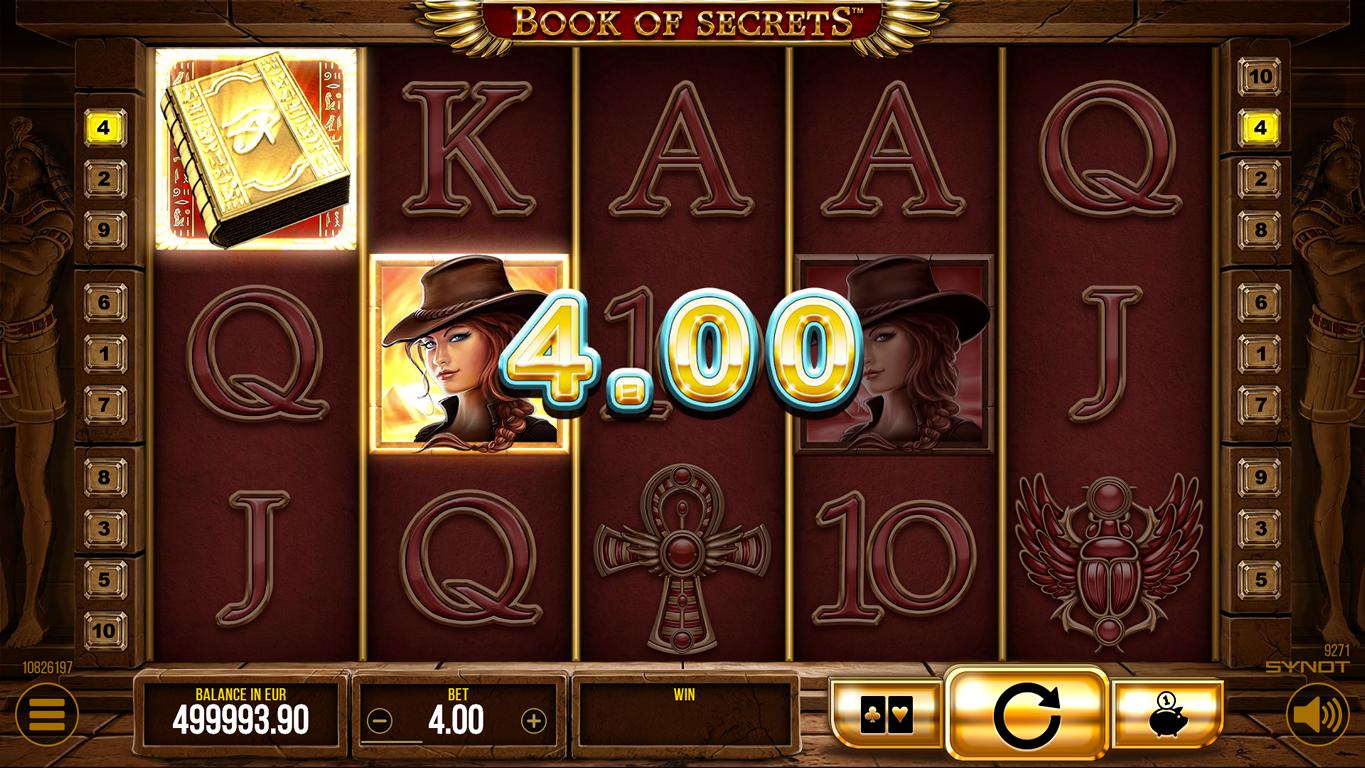 Win im Synot Casino Game Book of Secrets