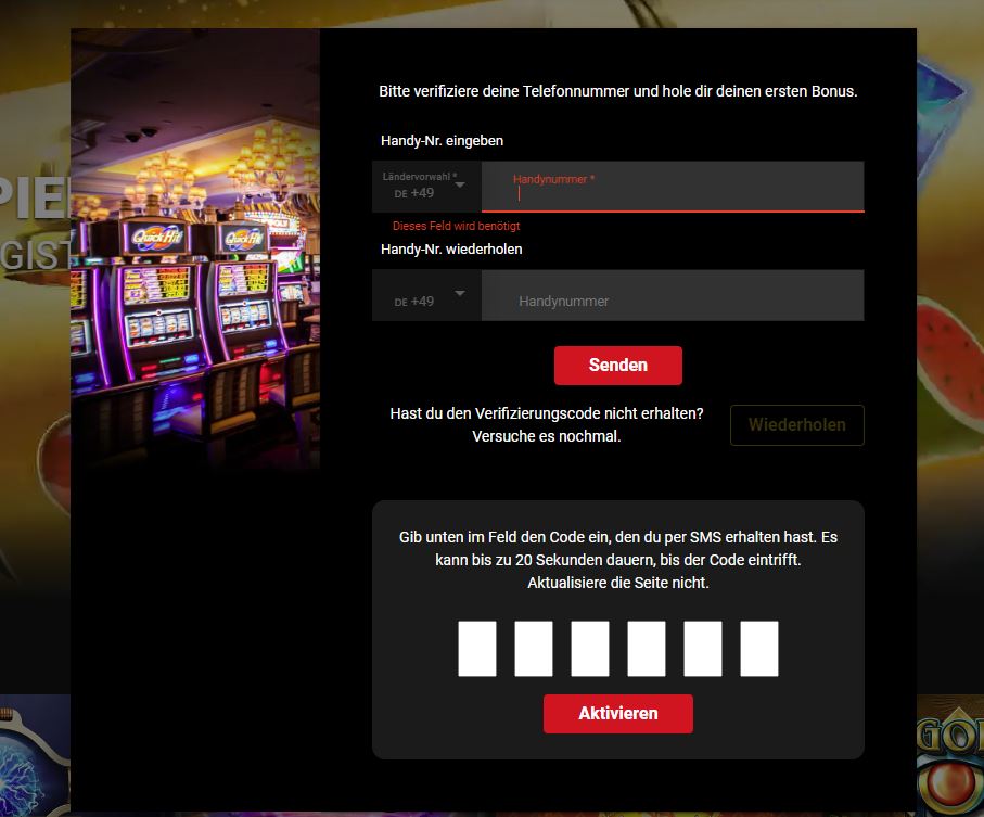 Screenshot Handynummer Abfrage SlotMagie