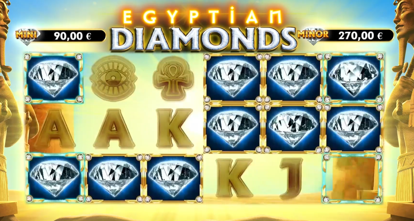 Egyptian Diaomonds: Merkur Spiel mit dem meisten Gamefeatures