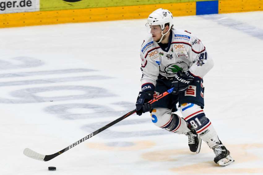 Ryan Olsen bereite zwei Treffer beim 4:2-Auswärtssieg der Kassel Huskies beim EV Landshut vor. (Foto: dpa/picture alliance/nordphoto)