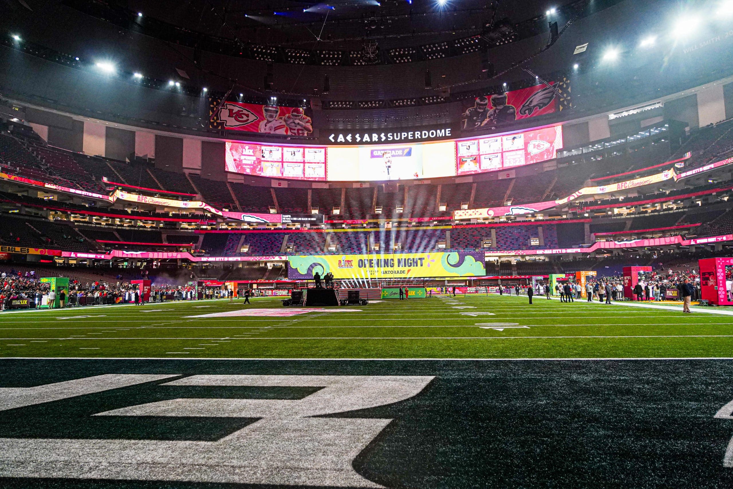 Super Bowl 2025 im Caesars Superdome in New Orleans