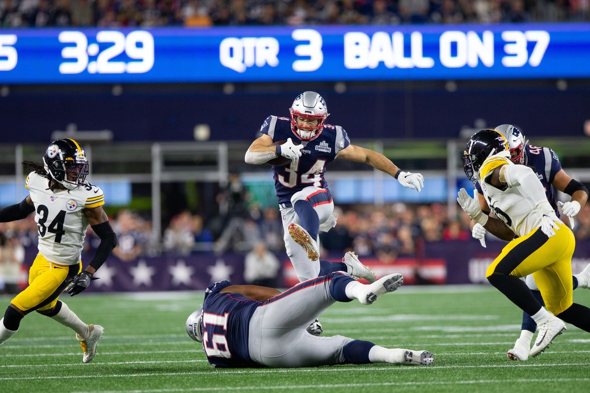 New England Patriots Running Back Rex Burkhead (34)